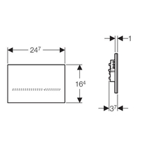 Clapeta cu actionare Geberit, Sigma80, fara atingere, finisaj oglinda