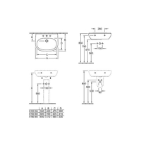 Lavoar suspendat Villeroy & Boch, O. Novo, 60 cm, alb alpin