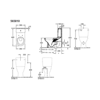 Vas WC stativ Villeroy & Boch, O. Novo, monobloc, alb alpin