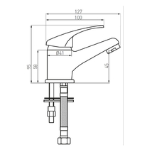 Baterie lavoar Ferro, Basic, crom