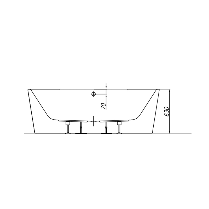 Cada de baie freestanding Kolpasan, Comodo, 185 cm, alb