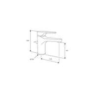 Baterie monocomanda pentru lavoar, cu ventil, crom, Omega