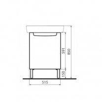 Set mobilier suspendat si lavoar Kolo Geberit Group, Rekord, 60 cm, alb
