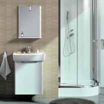 Set mobilier suspendat si lavoar Kolo Geberit Group, Rekord, 60 cm, alb