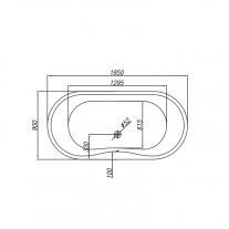 Cada de baie freestanding Kolpasan, Comodo, 185 cm, alb
