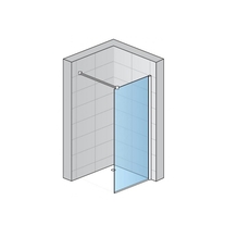 Paravan dus Sanswis, Easy, profil crom lucios, 80 x 200 cm