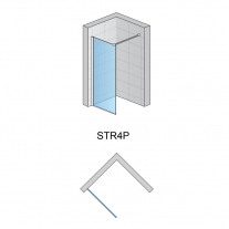 Paravan dus Sanswiss, Easy profil crom lucios, 120 x 200 cm, 6 mm grosime