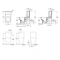 Rezervor Villeroy & Boch, Architectura, pentru vas WC stativ, alb alpin