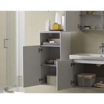 Dulap suspendat Kolpasan, Lana, 87 x 40 cm, gri deschis