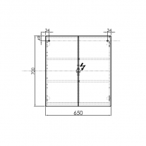 Dulap cu oglinda, Kolpasan, Lana, 65 cm, gri deschis