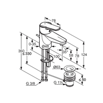 Baterie lavoar Kludi, D-Vise, crom