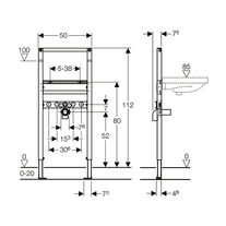 Rama Geberit, Duofix, pentru lavoar, 112 cm