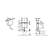 Rezervor WC Geberit, Rio TM AP110, cu montaj la semiinaltime