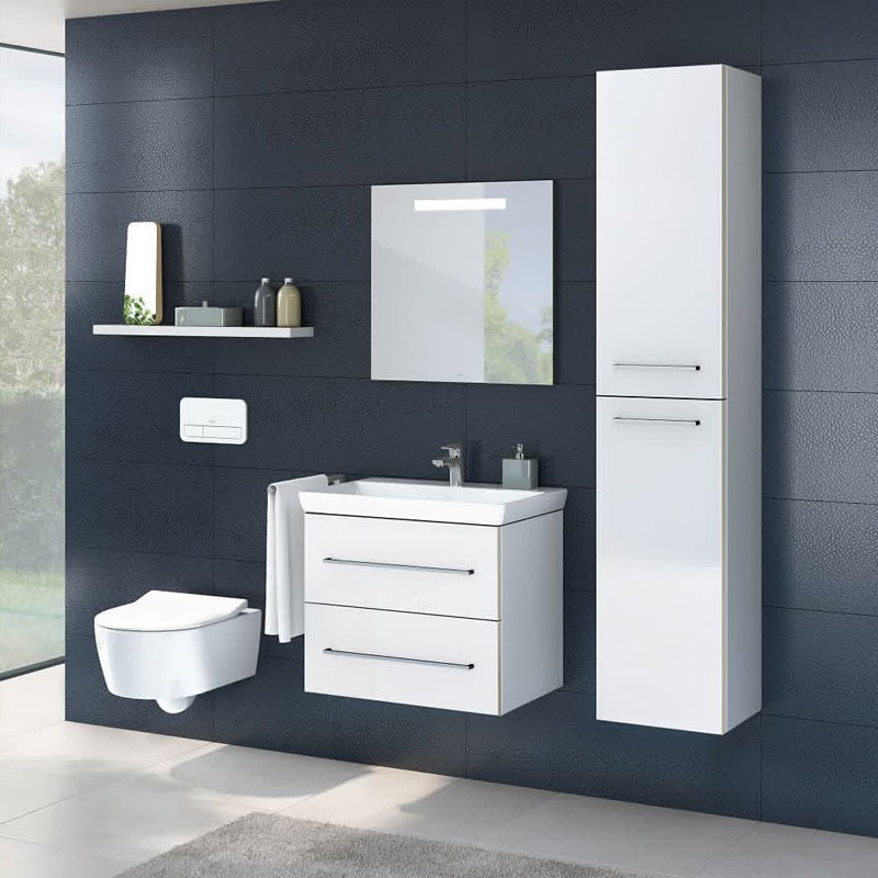 Mobilier Villeroy & Boch, Avento, suspendat, 2 sertare, 63 cm, crystal white