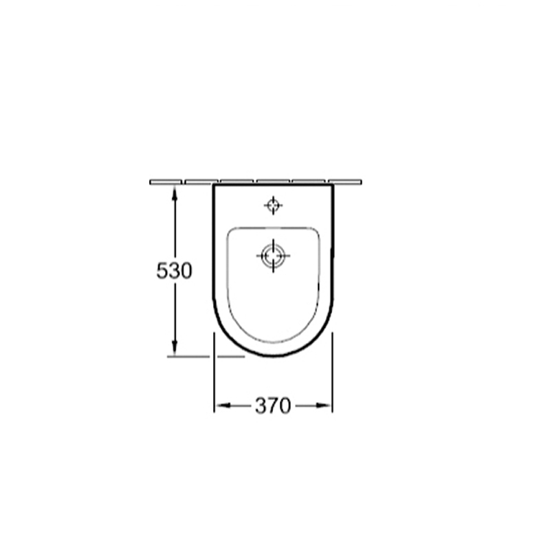 Bideu suspendat Villeroy & Boch, Architectura, rotund, alb
