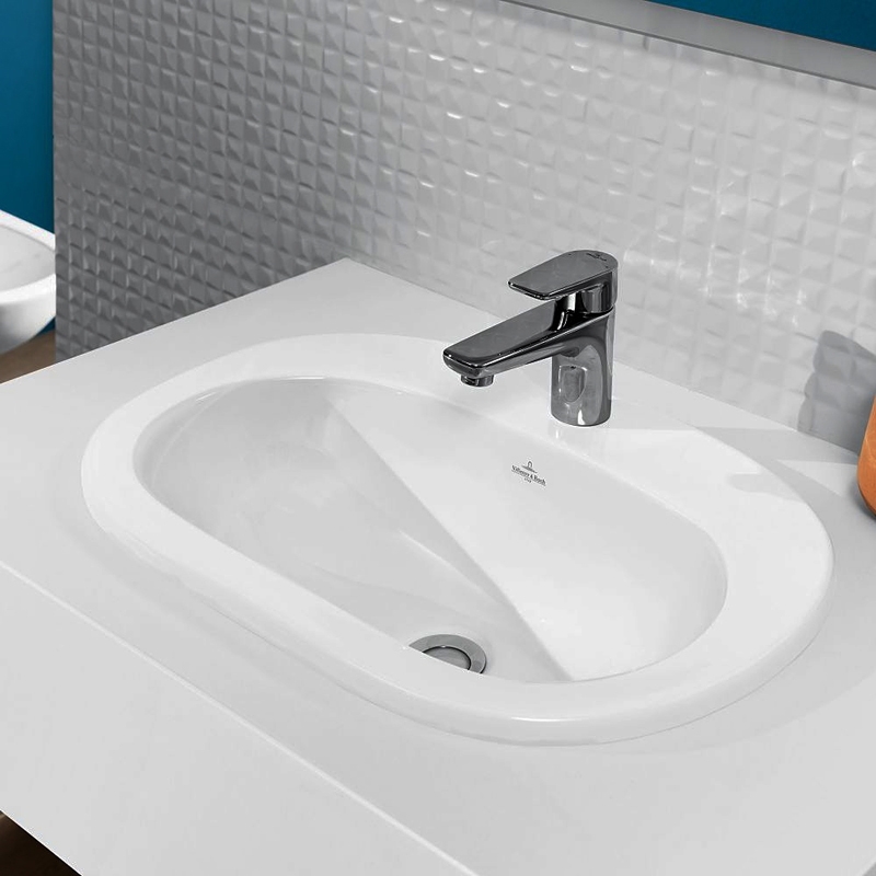 Lavoar incastrat Villeroy & Boch, O.Novo, oval, 56 cm, alb alpin