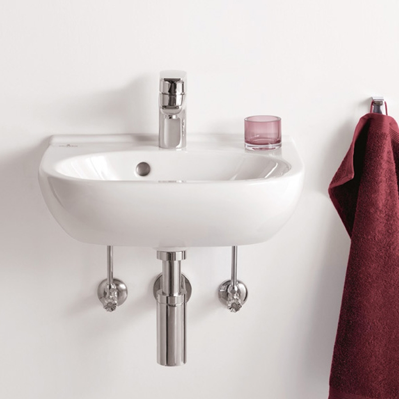 Lavoar suspendat Villeroy & Boch, O.Novo, compact, 50 cm, alb alpin