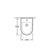 Bideu suspendat Villeroy & Boch, Architectura, rotund, alb