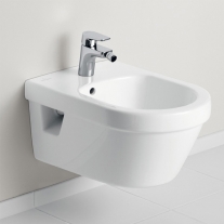 Bideu suspendat Villeroy & Boch, Architectura, rotund, alb