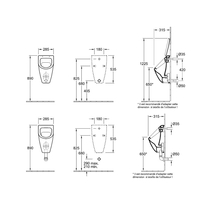 Pisoar Villeroy & Boch, Subway, cu alimentare din spate, alb alpin