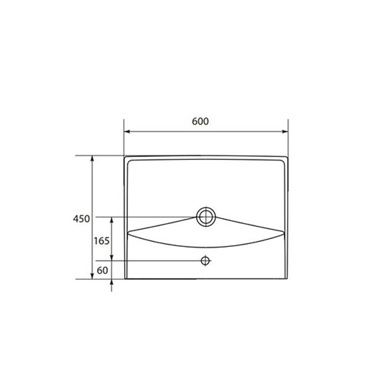 Lavoar pentru mobilier Cersanit, City, 60 cm, alb