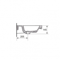 Lavoar suspendat Cersanit, Easy, 60 cm, alb