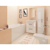 Oglinda Cersanit, Melar, dreptunghiulara, cu raft, 50 x 65 cm, alb