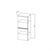 Dulap suspendat Kolpasan, Oxana, 95 x 40 cm, cu 2 usi, salcam deschis