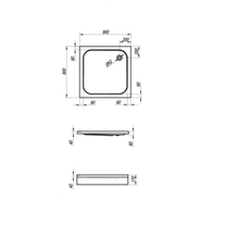 Cadita de dus Kolpasan, Trin, patrata  80 x 80 cm