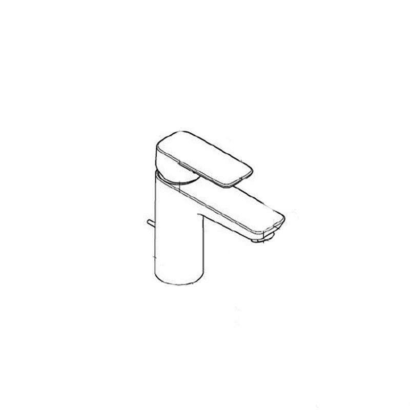 Baterie lavoar Kludi, Pure & Style, cu ventil metalic, H = 10 cm, crom