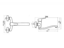 Baterie lavoar/bucatarie Ferro, Titania Iris New, pipa mobila, crom