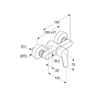 Set 3 in 1 Kludi, Pure & Easy, baterie lavoar + baterie dus + set dus