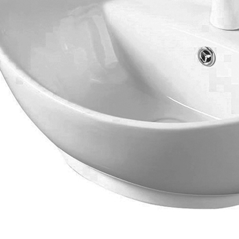 Lavoar pe blat Fluminia, Loira New, alb, 59 x 39 cm