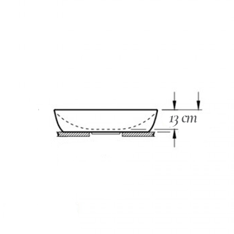 Lavoar pe blat, Fluminia, Corner, alb, 50 x 37 cm