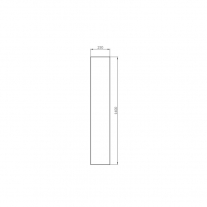 Dulap coloana Cersanit, Crea, cu doua usi, 140 cm, alb
