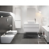 Dulap coloana Cersanit, Crea, cu doua usi, 140 cm, alb