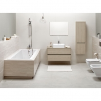 Dulap coloana Cersanit, Crea, cu doua usi, 140 cm, stejar