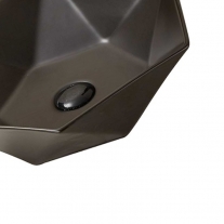 Lavoar pe blat Fluminia, Black Diamond, 49 x 49 cm, negru