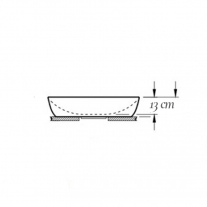 Lavoar pe blat, Fluminia, Corner, alb, 50 x 37 cm