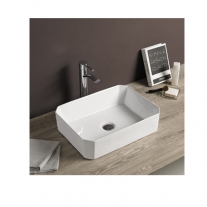 Lavoar pe blat, Fluminia, Corner, alb, 50 x 37 cm