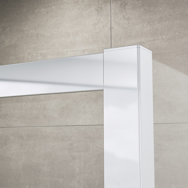Cabina de dus Sanswiss, Ocelia, patrata, 80 x 80 cm, cu acces pe colt, crom lucios