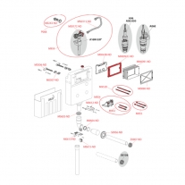 Rezervor wc incastrat Alcaplast, Basicmodul, slim, pentru montare in zidarie, pentru wc stativ, 8.4 cm