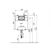 Rezervor wc incastrat Alcaplast, Basicmodul, slim, pentru montare in zidarie, pentru wc stativ, 8.4 cm