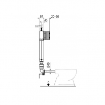 Rezervor wc incastrat Alcaplast, Basicmodul, slim, pentru montare in zidarie, pentru wc stativ, 8.4 cm