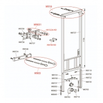 Rama de montaj Alcaplast, pentru bideu suspendat, set de fixare inclus, h85 cm