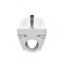Bideu suspendat Cersanit, Crea, rectangular, fixare ascunsa, alb