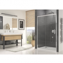Usa culisanta Sanswiss, Ocelia, din doua elemente 140 x 190 cm, crom lucios
