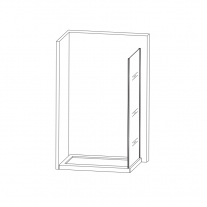 Perete fix Sanswiss, Ocelia, 80 x 190 cm, crom lucios