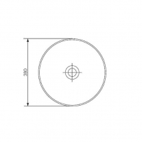 Lavoar Cersanit, Crea, rotund pe blat, 35 cm, alb