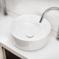 Lavoar Cersanit, Crea, rotund pe blat, 35 cm, alb